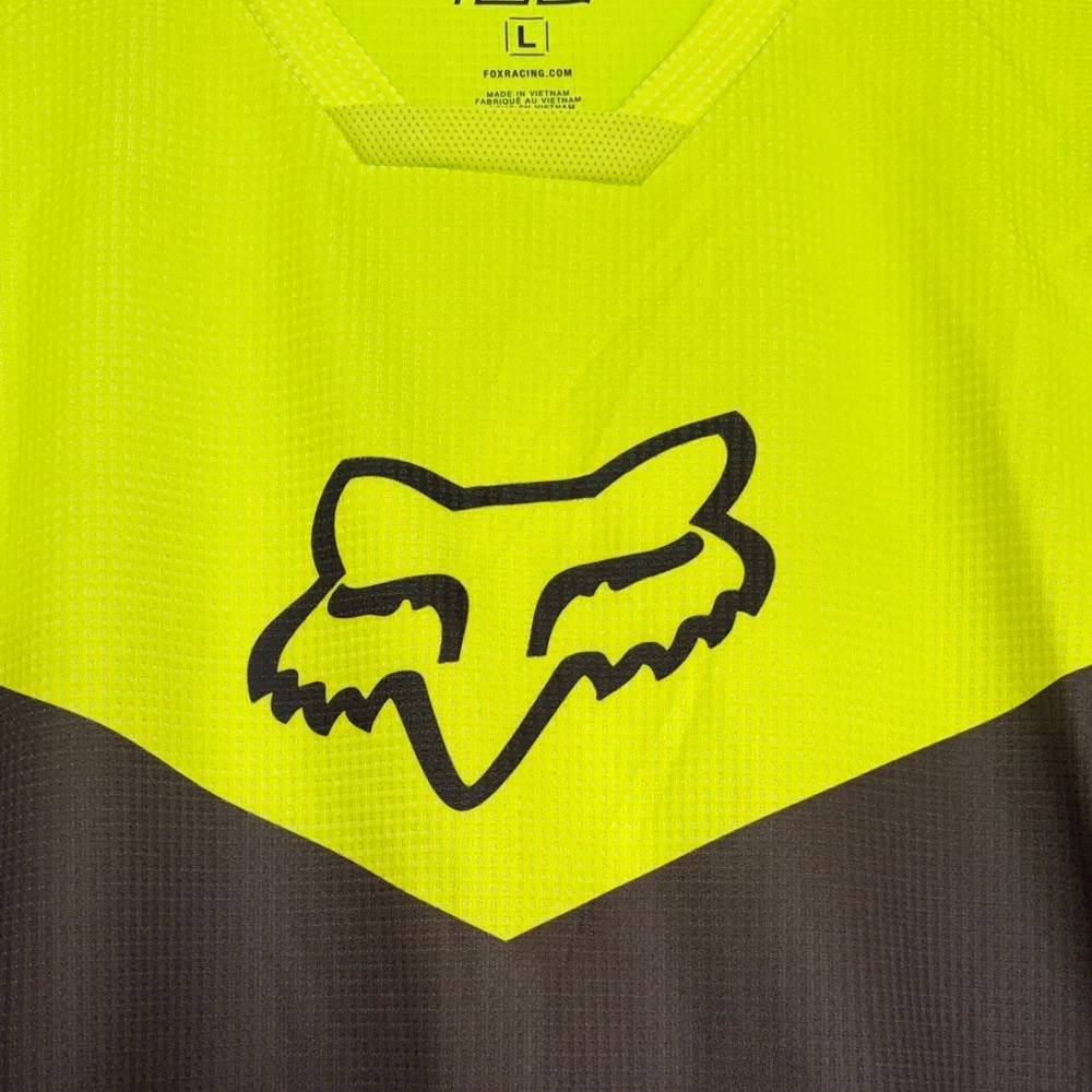 Fox Racing Neon Yellow and Charcoal Jersey Large - Picture 3 of 8